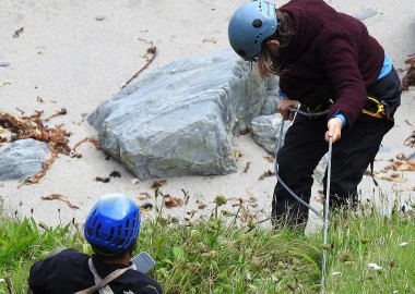 2 Abseiling down cliff by Kate Hockley CSGRT