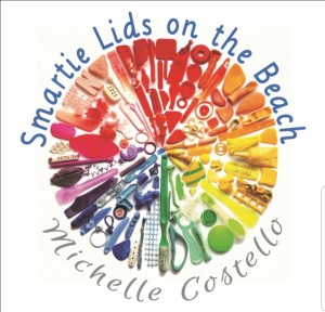Smartie Lids on the Beach