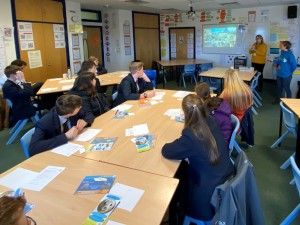 Photo of Secondary classroom with SRT resources to secure our future