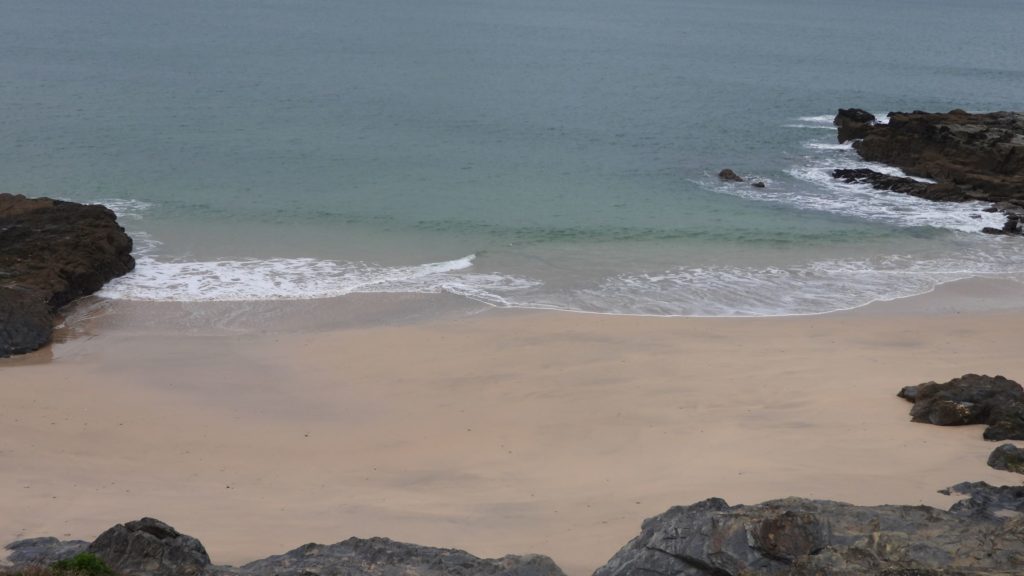 Photo of beautiful empty coastal beach and sea