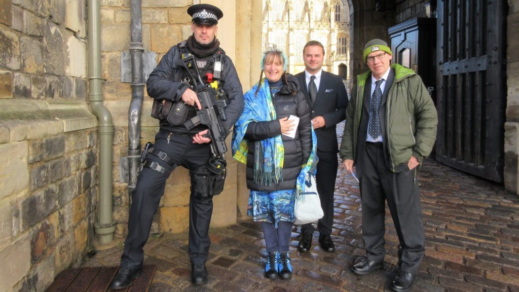 Photo of armed security guard at Windsor Castle 